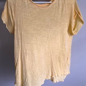 Free people pastel yellow shirt